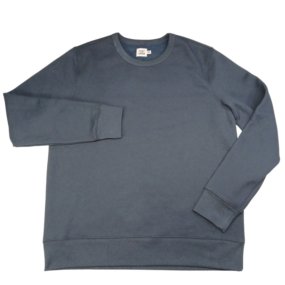 Flint and Tinder 10-Year Crewneck Sweatshirt Mens XXL Navy Blue Made in USA